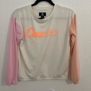 Converse- Girls long sleeve color block top- Size Large